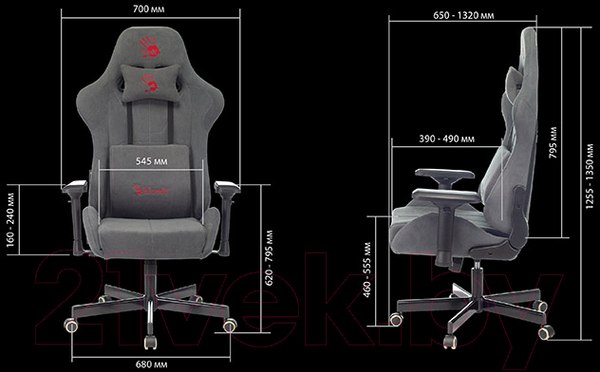 Изображение товара Кресло геймерское A4Tech Bloody GC-740 (серый)