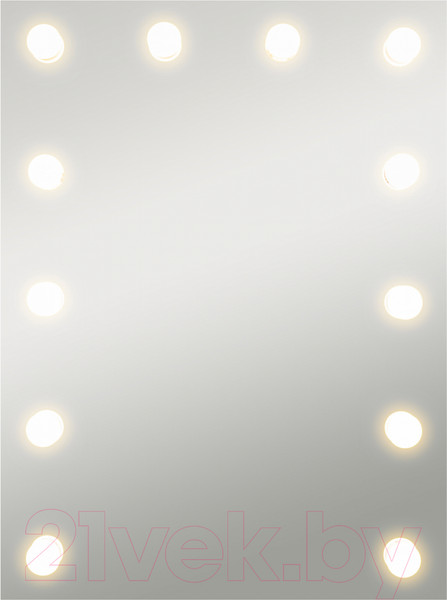 Изображение товара Зеркало Континент Гримерное Бриджит 12 ламп 60x80 (с Led лампами)