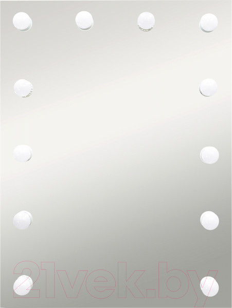 Изображение товара Зеркало Континент Гримерное Бриджит 12 ламп 60x80 (с Led лампами)