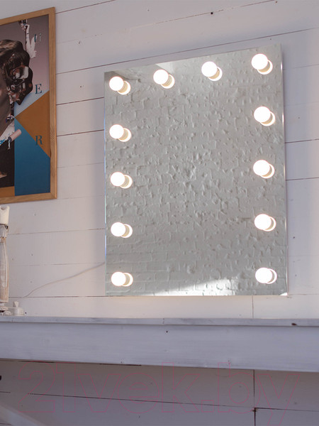 Изображение товара Зеркало Континент Гримерное Бриджит 12 ламп 60x80 (с Led лампами)