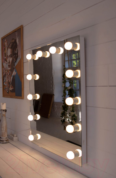 Изображение товара Зеркало Континент Гримерное Бриджит 12 ламп 60x80 (с Led лампами)
