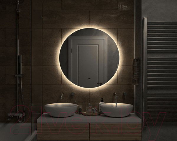 Изображение товара Зеркало Континент Ajour D 55 (бесконтактный сенсор, теплая подсветка)