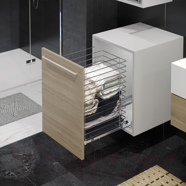 Изображение товара Корзина для белья выдвижная Starax S-8055-A (антрацит)