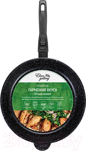 Изображение товара Сковорода Elan Gallery Гармония вкуса / 120110 (черный мрамор)
