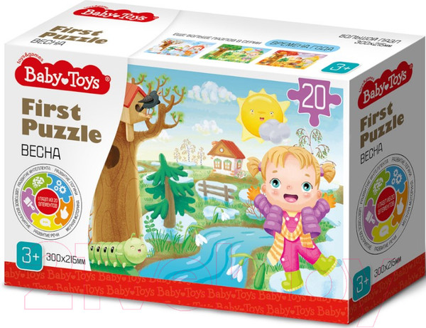 Изображение товара Пазл Baby Toys First Puzzle Времена года. Весна / 04159 (20эл)
