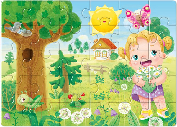 Изображение товара Пазл Baby Toys First Puzzle Времена года. Лето / 04160 (30эл)