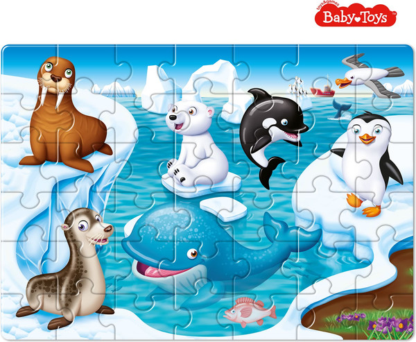 Изображение товара Пазл Baby Toys First Puzzle Кто живет на Краю земли / 04188 (42эл)