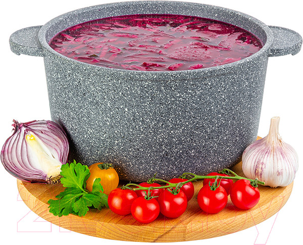 Изображение товара Кастрюля Elan Gallery Гармония вкуса / 120558 (серый мрамор)