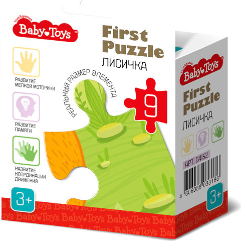 Изображение товара Развивающая игра Baby Toys First Puzzle Лисичка / 04152 (9эл)