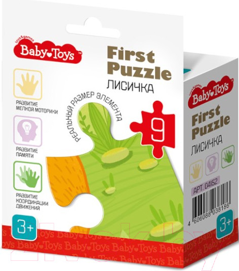 Изображение товара Развивающая игра Baby Toys First Puzzle Лисичка / 04152 (9эл)