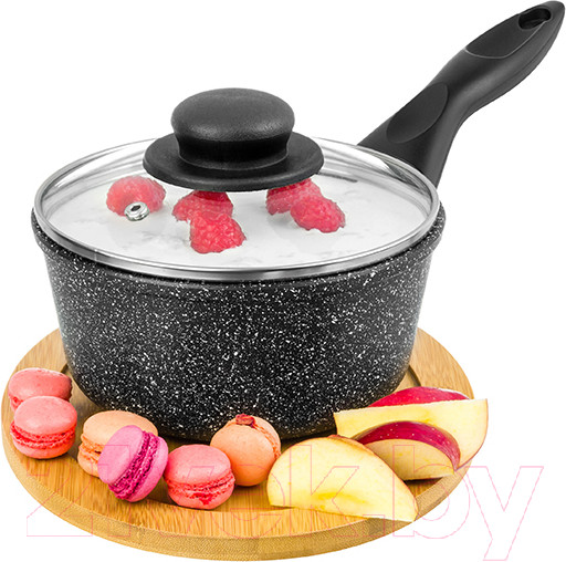 Изображение товара Ковш Elan Gallery Гармония вкуса / 120283 (черный мрамор)