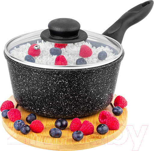 Изображение товара Ковш Elan Gallery Гармония вкуса / 120143 (черный мрамор)