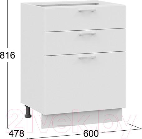 Изображение товара Шкаф-стол кухонный ТриЯ Габриэлла 1Н6Я3 (белый/сноу)