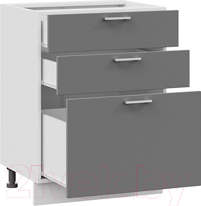 Изображение товара Шкаф-стол кухонный ТриЯ Габриэлла 1Н6Я3 (белый/титан)