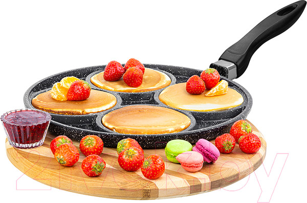 Изображение товара Сковорода для оладий Elan Gallery Гармония вкуса / 120406 (черный мрамор)