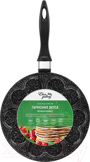 Изображение товара Сковорода для оладий Elan Gallery Гармония вкуса / 120997 (черный мрамор)