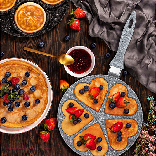 Изображение товара Сковорода для оладий Elan Gallery Гармония вкуса / 121029 (серый мрамор)