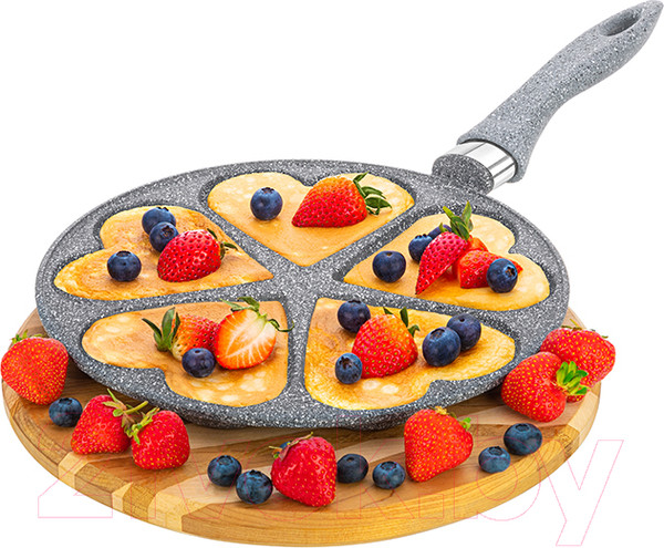 Изображение товара Сковорода для оладий Elan Gallery Гармония вкуса / 121029 (серый мрамор)