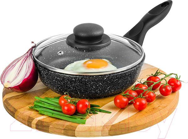 Изображение товара Сковорода Elan Gallery Гармония вкуса / 120274 (черный мрамор)