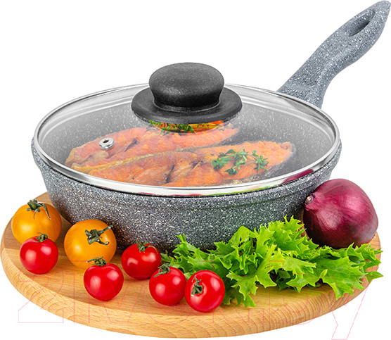 Изображение товара Сковорода Elan Gallery Гармония вкуса / 120577 (серый мрамор)
