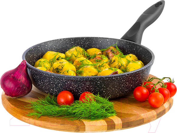 Изображение товара Сковорода Elan Gallery Гармония вкуса / 120221 (черный мрамор)