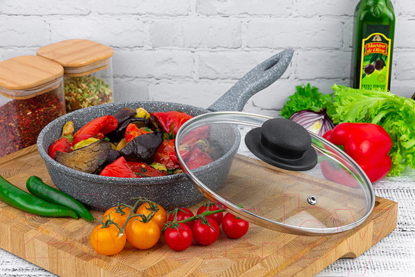 Изображение товара Сковорода Elan Gallery Гармония вкуса / 120579 (серый мрамор)