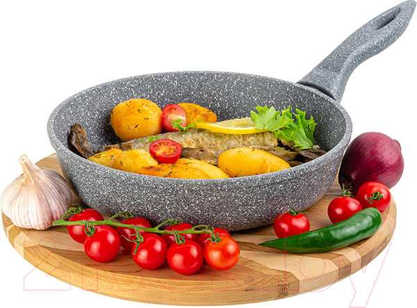 Изображение товара Сковорода Elan Gallery Гармония вкуса / 120579 (серый мрамор)