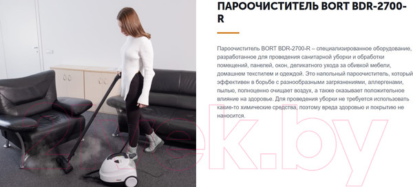 Изображение товара Пароочиститель Bort BDR-2700-R (93412987)