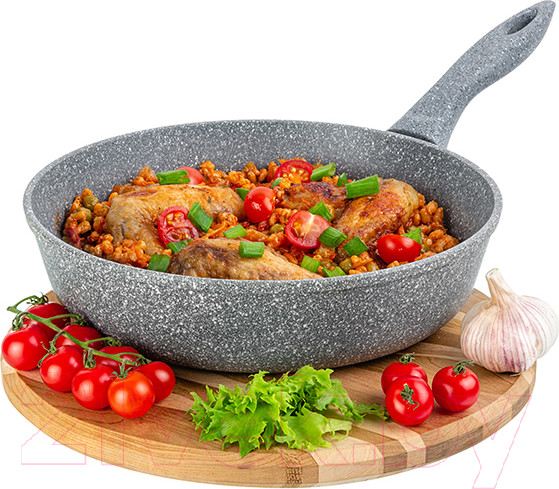 Изображение товара Сковорода Elan Gallery Гармония вкуса / 120583 (серый мрамор)