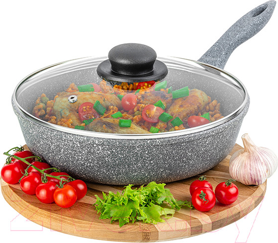 Изображение товара Сковорода Elan Gallery Гармония вкуса / 120583 (серый мрамор)