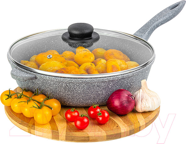 Изображение товара Сковорода Elan Gallery Гармония вкуса / 120585 (серый мрамор)