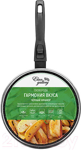 Изображение товара Сковорода Elan Gallery Гармония вкуса / 120220 (черный мрамор)
