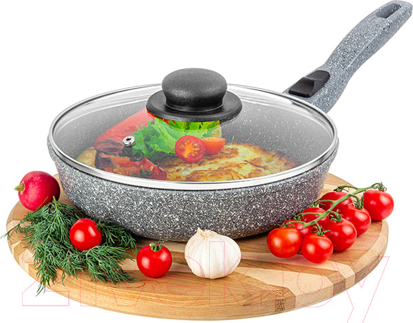 Изображение товара Сковорода Elan Gallery Гармония вкуса / 120589 (серый мрамор)