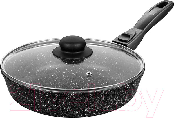 Изображение товара Сковорода Elan Gallery Гармония вкуса / 120134 (черный мрамор)