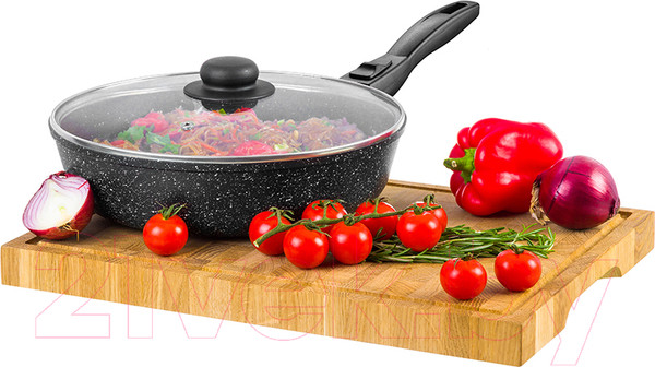 Изображение товара Сковорода Elan Gallery Гармония вкуса / 120136 (черный мрамор)