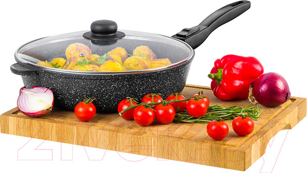 Изображение товара Сковорода Elan Gallery Гармония вкуса / 120138 (черный мрамор)