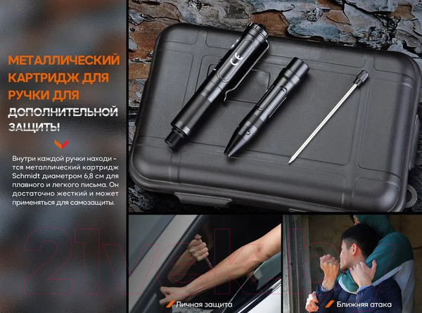 Изображение товара Ручка тактическая Fenix Light T6 (синий)