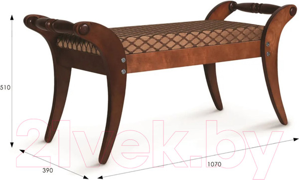 Изображение товара Банкетка Мебелик Тифани (средне-коричневый)