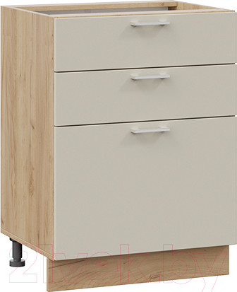 Изображение товара Шкаф-стол кухонный ТриЯ Габриэлла 1Н6Я3 (дуб крафт золотой/крем)