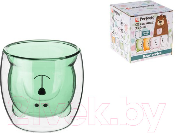 Изображение товара Стакан для горячих напитков Perfecto Linea Bear 30-125003 (зеленый)