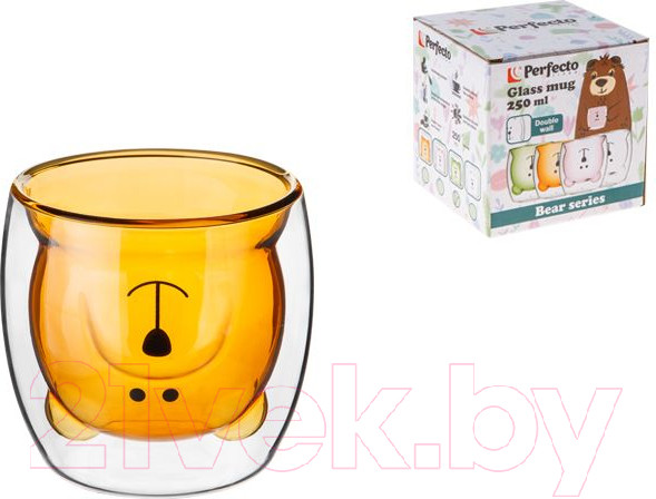 Изображение товара Стакан для горячих напитков Perfecto Linea Bear 30-125002 (оранжевый)