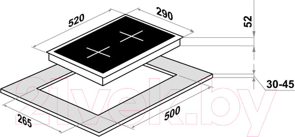 Изображение товара Электрическая варочная панель Maunfeld CVCE.292-BK
