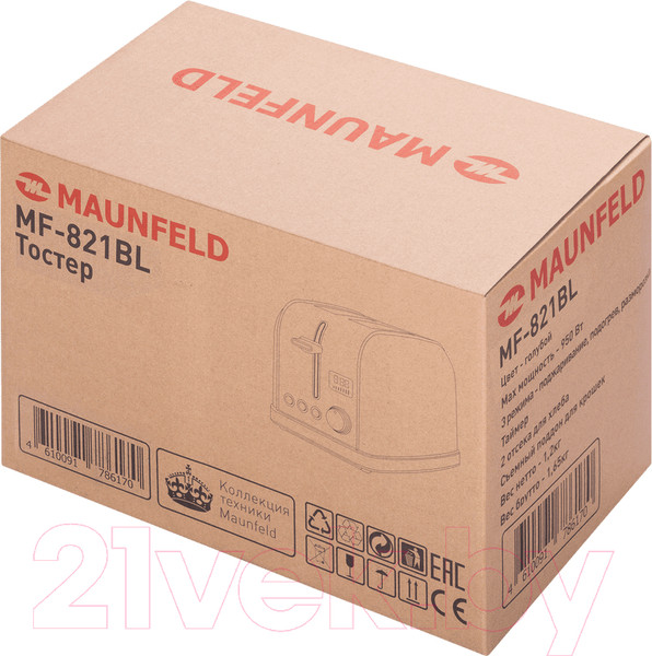 Изображение товара Тостер Maunfeld MF-821BL