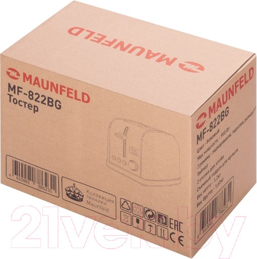 Изображение товара Тостер Maunfeld MF-822BG