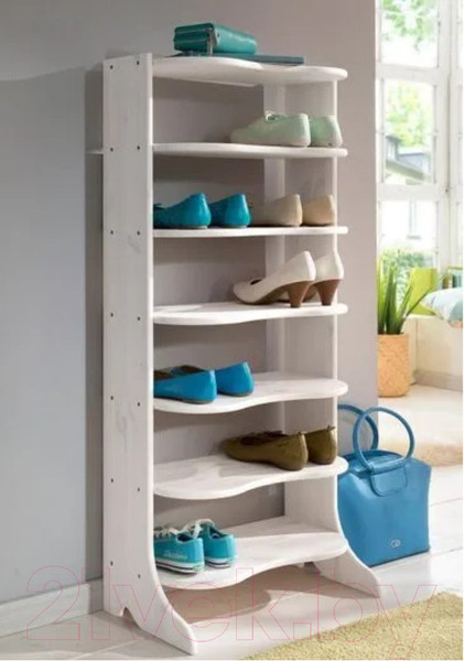 Изображение товара Полка для обуви Dipriz Twist №2 14 мест Д.3117.2 (белый воск)