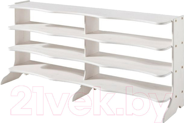 Изображение товара Полка для обуви Dipriz Твист №3 20мест Д.3118.2 (белый воск)