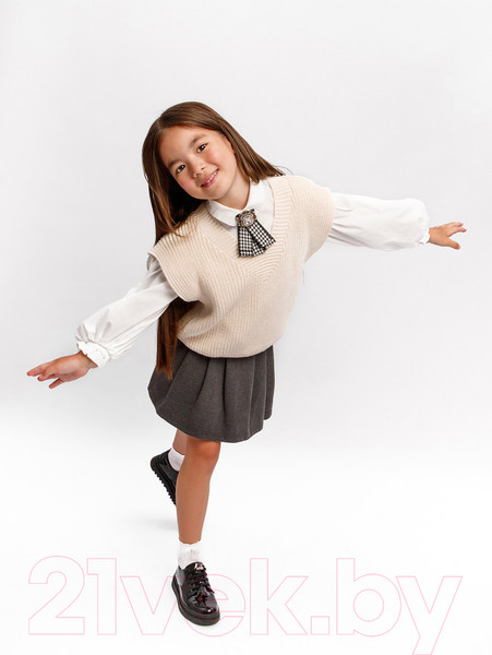 Изображение товара Жилет детский Amarobaby Knit / AB-OD21-KNIT10/33-134 (молочный, р. 134)