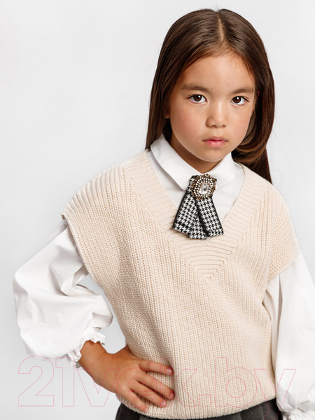 Изображение товара Жилет детский Amarobaby Knit / AB-OD21-KNIT10/33-140 (молочный, р. 140)