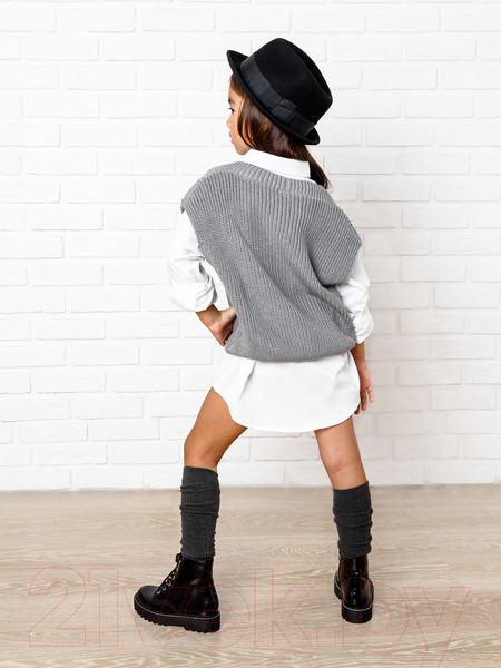 Изображение товара Жилет детский Amarobaby Knit / AB-OD21-KNIT10/11-140 (серый, р. 140)