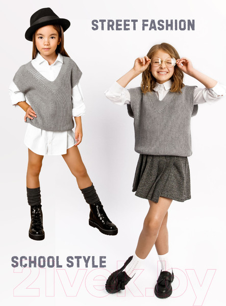 Изображение товара Жилет детский Amarobaby Knit / AB-OD21-KNIT10/11-140 (серый, р. 140)